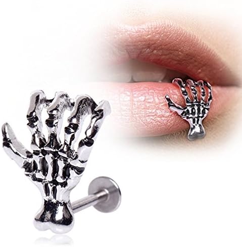 16G Stainless Steel Lip Rings Labret Nose Studs Tragus Earring Bar Body Piercing Jewelry