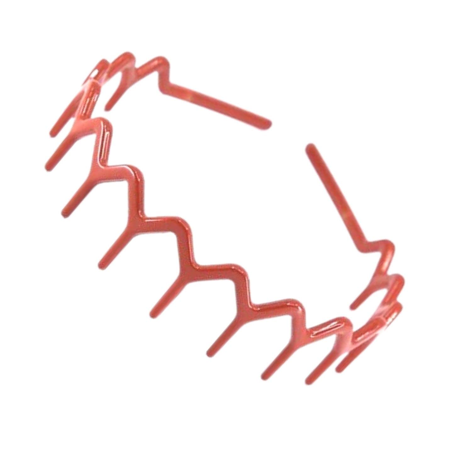 Topkids Accessories Zig Zag Shark Tooth Head Band Teeth Hair Band Alice Band Comb Headband Zigzag Hairband Wavy Grip Wave Gripper Saw Toothed Aliceband (Rust 3cm Teeth)