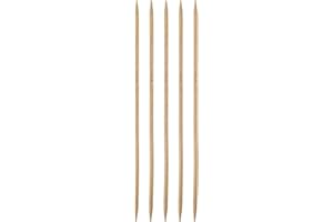 HARFINGTON 5Pcs Bamboo Knitting Needles Double Pointed Size US 6(4mm) Carbonized 7.9 Inch(20cm) Straight for Handmade Creativ