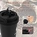 Coffee Travel Mug, Yeslike 17oz Stainless Steel Vacuum Insulated Tumbler with Lid, Coffee Cup Flask for Hot & Cold Drinks (Black) (Black 1)