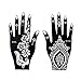 DIVAWOO 12 Sheet Henna Tattoo Stencils, Hand Temporary Tattoo Stickers, Indian Arabian Self Adhesive Tattoo Temples