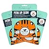The Crème Shop | Korean Skin Care Perk Up, Skin! Animal Tiger Face Sheet Mask 3 Pack – Infused with Anti-Aging Collagen…