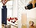 Cloud9 Plastic-Free Vacuum-Insulated Double-Wall Thermal Stainless Steel Tea Bottle with Tea/Fruit Strainer, 15 oz/450 ml (Dark Blue)