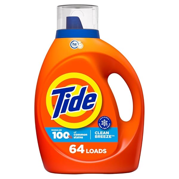 TIDE LIQUID LAUNDRY DETERGENT, CLEAN BREEZE SCENT, 80...