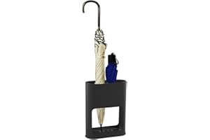 GeLive Small Umbrella Stand Rack Cane Holder with Drip Tray, Space Saving Organizer, Home Office Decor (Black)