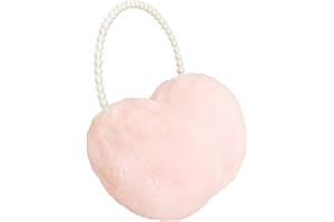 RONRONS Women Soft Plush Earmuffs Outdoor Warmers with Pearl Headband