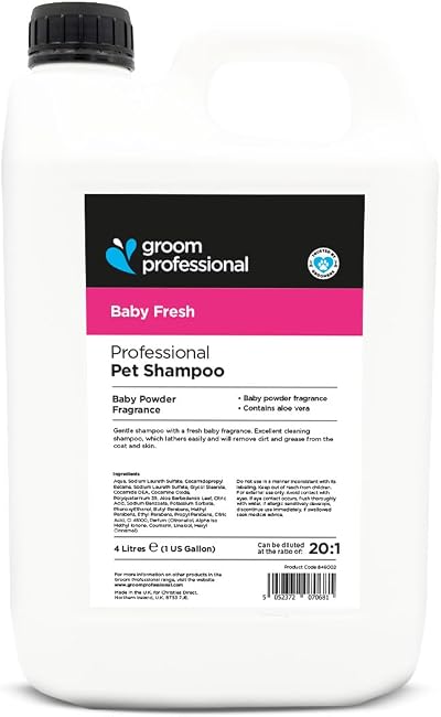 GROOM PROFESSIONAL Baby Fresh Dog Shampoo Aloe Vera 4L Soothing Mild