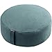 REEHUT Zafu Yoga Meditation Bolster Pillow Cushion Round Cotton or Hemp - Organic Buckwheat Filled - (Reseda, 12