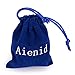 Aienid Stainless Steel Necklaces for Couples Heart Matching Rings for Men and Women Pendant Rope CZ