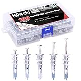 Hilitchi 100pcs Premium Quality Zinc Self-Drilling Drywall Anchor with Screw Kit