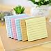 HONESTY 12 Pads/Pack Lined Sticky Notes 3 Inch X 3 Inch 80 Sheets/Pad Easy Post 5 Colors (Pink White Blue Yellow Brown)