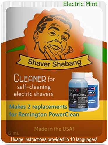 Remington PowerClean Mint, 4 bottles=2 pack Shaver Shebang