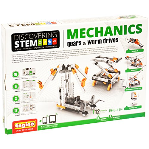 Engino Discovering STEM Mechanics Gears & Worm Drives Construction Kit