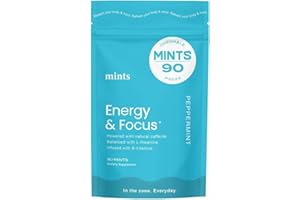 NONLNON Energy Caffeine Mints,Sugar Free with L-theanine + Natural Caffeine,Peppermint Flavor C