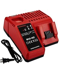 VINIDA M12 o M18 - Cargador de batería multivoltaje para Milwaukee 12V-18V (48-11-2420, 48-11-2440, 48-11-1820, 48-11-1850, 48-11-1840, 48-11-1815, 48-11-1828)