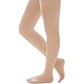 LIANPTRON 20-30 mmHg Thigh High Compression Socks for Women & Men, Compression Stockings Graduated Support for Treatment Varicose Veins Swelling