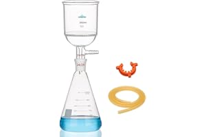 CHSZCHC 1L Borosilicate Glass Funnel Filtering Kit with 250ml Funnel Borosilicateand 1L Filter Bottle