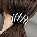 Moveagogo 2pcs Clear Rhinestone Bird Nest Hair Clip For women Expandable Ponytailer Claw Clip Hair Comb (JH)
