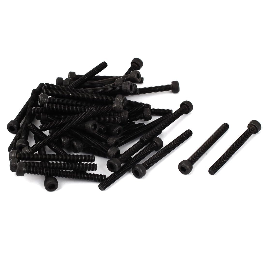 TOP-VIGOR 50Pcs Hexagon Socket Head Cap Screws, M4 x 40mm 12.9 Alloy Steel Replacement Machine Fastener Screws, Fully Thread for Bicycle Motorcycle Repair, Professionals Landlords Repairmen, Black