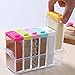 Meegol Set of 6 Spice Shaker Jars Seasoning Box Kitchen Condiment Storage Container with 2 Kinds of Outlet Holes,Spice Jar