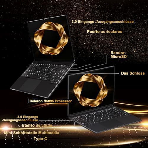 2025 Gaming Laptop 16 Inch Win11 12 + 512GB SSD Support 2TB (HDD-2TB) 1920 x 1200 Notebook 4 Core Celeron N5095 (up to 2.9GHz) Laptop with WiFi Mini HDMI Numeric Keyboard, Keyboard Protection