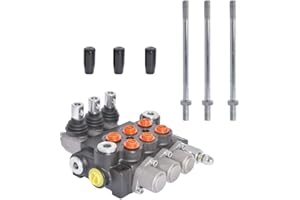 findmall 3 Spool 13GPM 3600PSI Hydraulic Directional Control Valve, SAE Ports Double Acting Valve for Small Tractors, Tractors, Loaders, Log Splitter