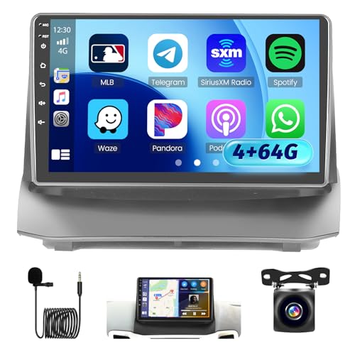 [8 Core 4G+64G] Hikity Car Radio for Ford Fiesta MK6 2009-2016 Wireless Carplay Android Car Android 15 Car Radio 9 Inch Car Stereo with GPS 32EQ WIFI Bluetooth SWC MIC Rear Camera