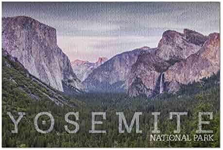 Diy Art Puzzle View Over Yosemite National Park Landscape Forest Mountains Jigsaws 1000 Pieces For Grown Ups Adults Puzzles Puzzles Toys Games