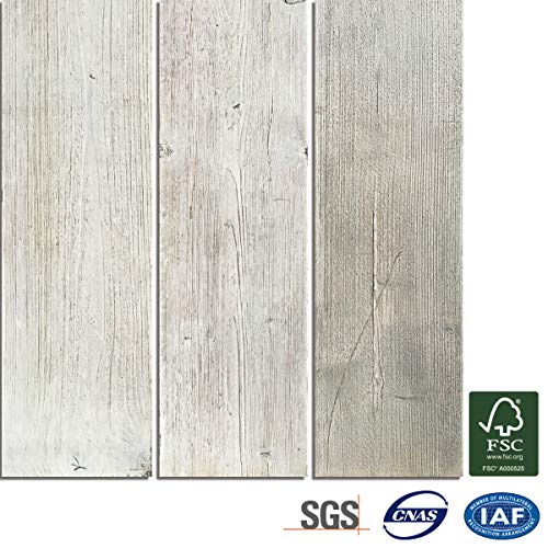 Wood Wall Panels, Solid Wood Planks DIY Easy Peel and Stick Wood Wall Paneling (Sample, Mist)