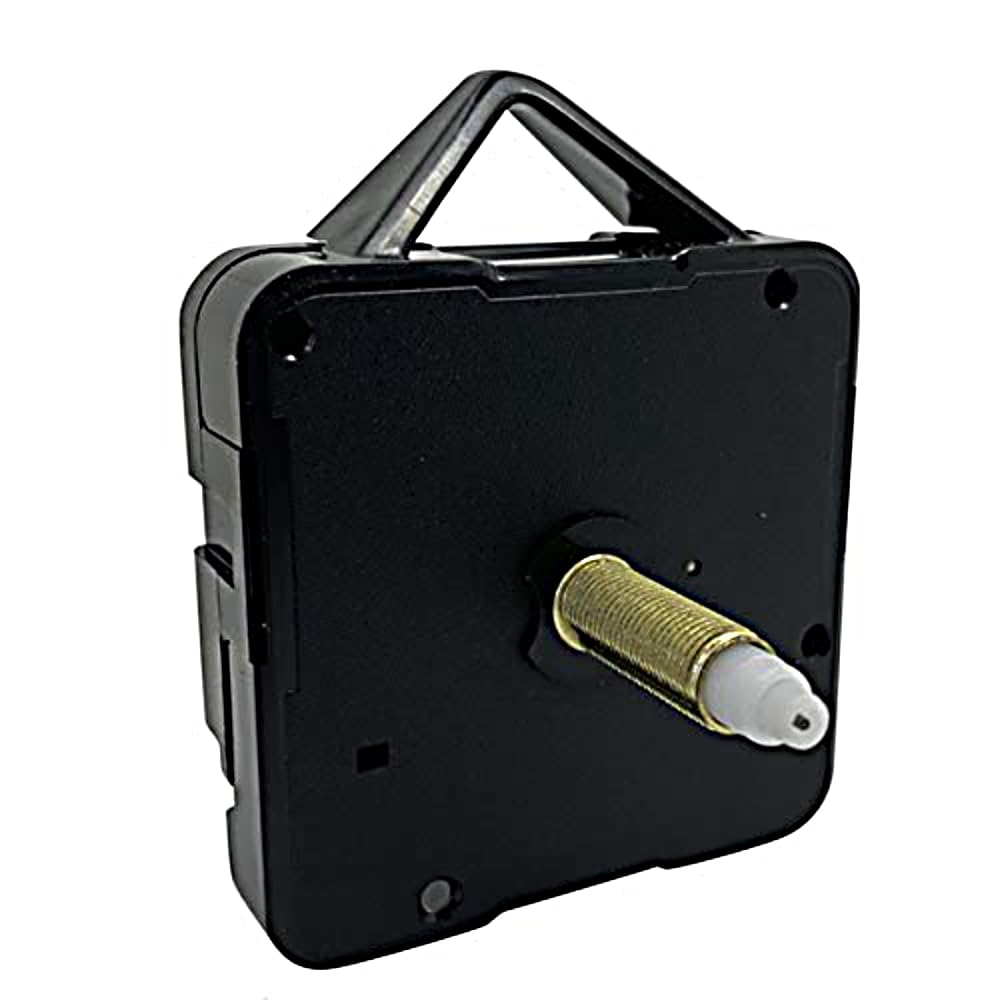 New Replacement Ticking Quartz Clock Movement Mechanism Motor Battery Operated For Repair ROHS (Extra Long - Gold Thread 20mm - Total Spindle 27mm)