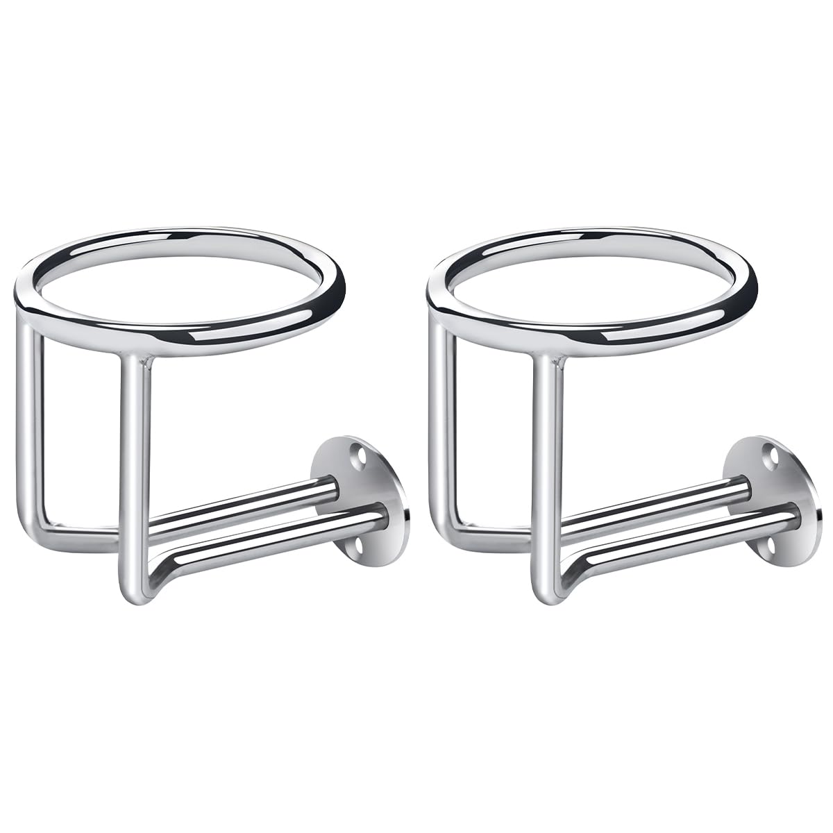 Set of 2 ZONADAH 304 Stainless Steel Cup Holders for Boats, Yachts, Trucks, RVs, and Campers - Durable and Stylish Drink Mugs Holders for Marine Vessels