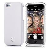 iPhone 6 Plus Case, LETO City LED Light Up Luminous Selfie Cell Phone Case Illuminated Back Cover for Apple iPhone 6S Plus iPhone 6 Plus (White)