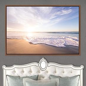 signwin Framed Canvas Wall Art Coastal Scenery Aerial...