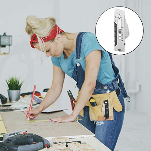 BIBURY Folding Utility Knife, Heavy Duty Box Cutter Pocket Carpet Knife, Blade Storage in Handle