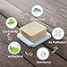Marbrasse Absorbent Diatomite Soap Bar Holder, Anti-bacterial Soap Saver Dish and Square Coasters 2 Pack, Made from Self-dry Diatomaceous Earth Stone (White with Pale Blue)