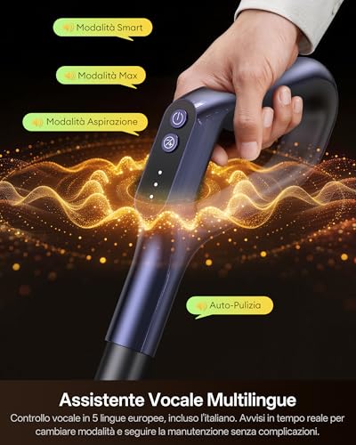 Ultenic AC1 Triflex Vacuum Cleaner, 180° Flat Design, 0.01 mm Edge Cleaning, 3-in-1 Wireless Floor Washer, Self-Cleaning, 55 Minutes Autonomy, Anti-Tangle, Voice Assistant 5 Languages