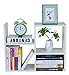 PAG Desktop Shelf Freestanding Wooden Small Bookshelf Desk Supplies Organizers and Accessories Storage Display Rack Office Dorm Decor for Women, White