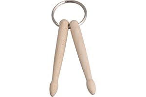 BQLZR 90mm Mini Natural Wood Keychain Drum 2 Sticks Drumsticks Percussion Key Ring Chain Keyrings