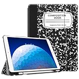 Fintie Case with Built-in Apple Pencil Holder for iPad Air 10.5" (3rd Gen) 2019 / iPad Pro 10.5" 2017 - [SlimShell] Ultra Lightweight Standing Protective Cover with Auto Wake/Sleep, Composition Book