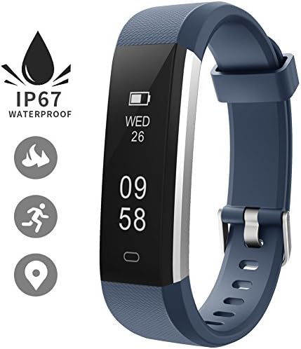Bluetooth Smartwatch, Fitness Tracker, IP67 Waterproof Activity Tracker with Pedometer Step Counter Watch, Slim Smart Bracelet with TouchScreen Camera Notification Sync for Android SumSung Huawei and IOS iPhone, Blue