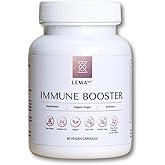 LEMAlab Immune Booster – 60 Vegan Capsules – B-Complex, Vitamin C & E, Organic Ginger & Echinacea – Antioxidant Formula – Supports Immune Function & Energy Metabolism