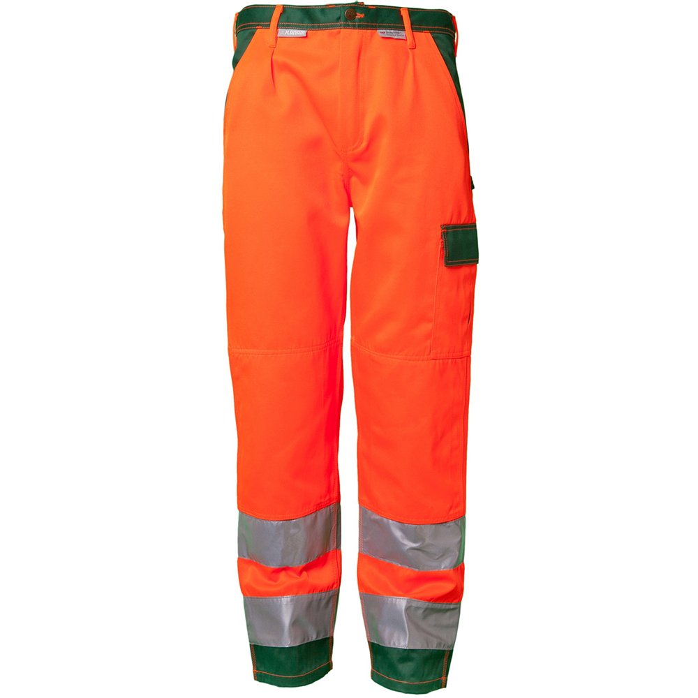 Planam 2018044 Size 44 "High Visible" Trousers - Orange/Green