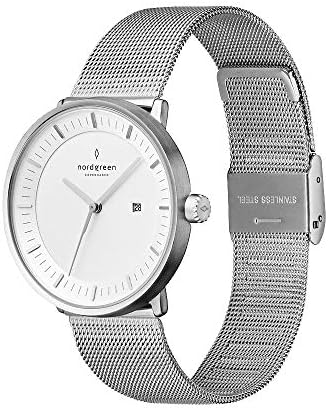 Nordgreen Philosopher Silver Scandinavian Design Watch 1.4 inches (36 mm), 1.6 inches (40 mm), Bracelet Type, sliver