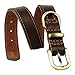 Tellpet Real Leather Dog Collar, Brown, Small
