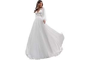 Dessiny Boho Wedding Dresses for Bride with Slit Lace Appliques Long Sleeve Mermaid Bridal Dresses for Wedding 2025 DE08