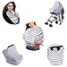 Kyapoo Baby Nursing Covers Multi-Use Flexible Unisex Super Soft for Baby Car Seat Covers Canopy Shopping Cart Cover Scarf Light Blanket Stroller Cover