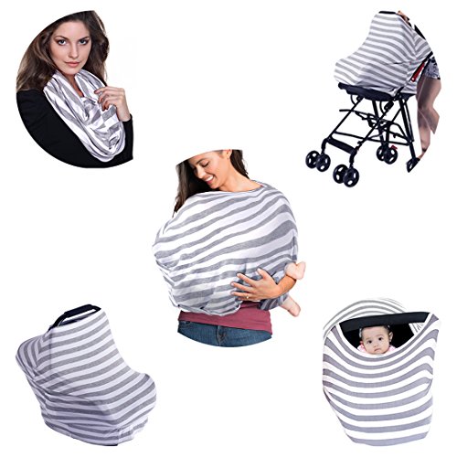 Kyapoo Baby Nursing Breastfeeding Cover Multi-Use Flexible Unisex Super Soft for Baby Car Seat Covers Canopy Shopping Cart Cover Scarf Light Blanket Stroller Cover