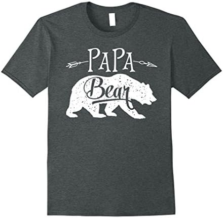 Mens Papa Bear Mama Bear T-shirt - Funny Camping shirt XL Dark Heather