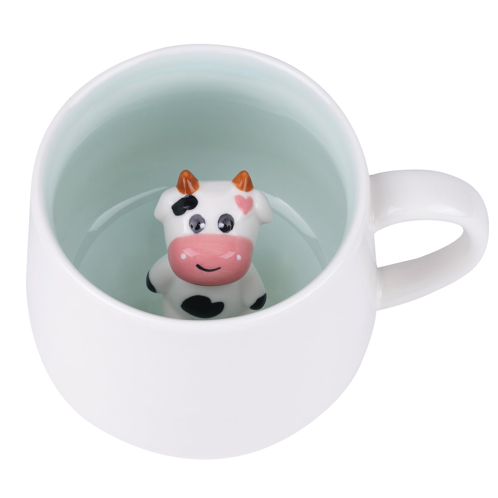 HOTUT 3D Animal Cute Coffee Mug,Gifts for Women Cute Coffee Mug Tea Cup,offee Milk Tea Ceramic Mugs,Funny Cool Mugs,Best Gift for Valentine's Mother's Day Halloween(Dairy Cow)