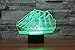 YANGHX FUGEST Sailboat 3D Night Light Ship Modern100~240v Night 7 Color Change LED Desk Table Light lamp (Color: Multicolor)